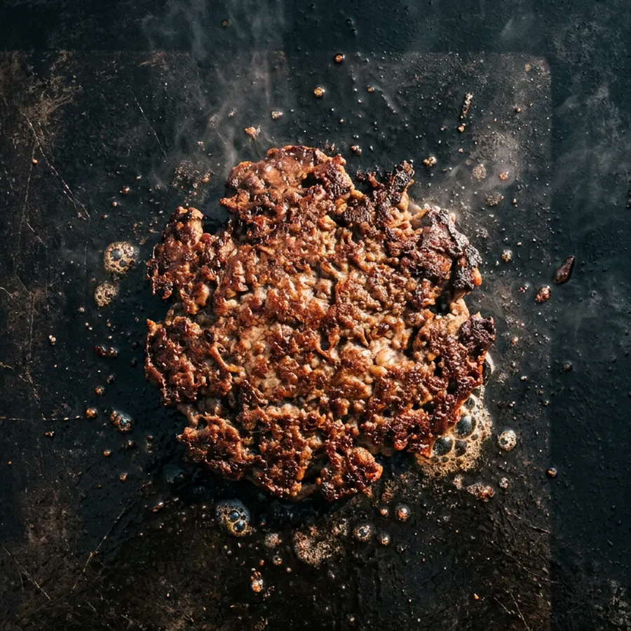 Photo d’illustration : la viande écrasée, bords croustillants